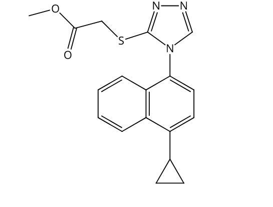 Acetic acid, 2-[[4-(4-cyclopropyl-1-naphthalenyl)-4H-1,2,4-triazol-3-yl]thio]-, methyl ester