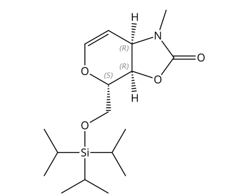 2H-Pyrano[4,3-d]oxazol-2-one, 1,3a,4,7a-tetrahydro-1-methyl-4-[[[tris(1-methylethyl)silyl]oxy]methyl]-, (3aR,4S,7aR)
